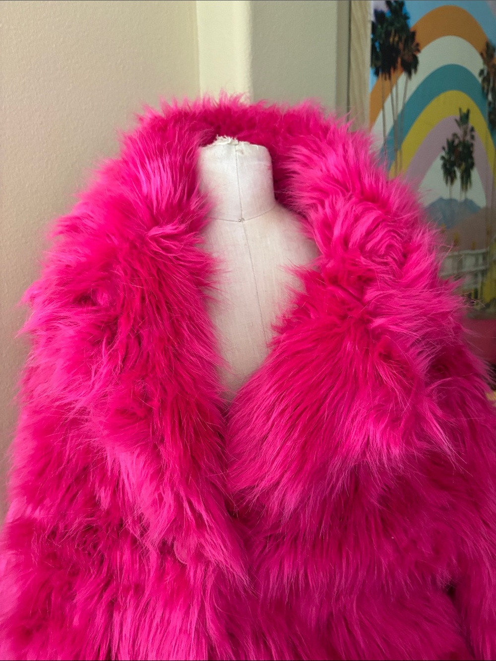 Fashion Nova Pink Fuzzy Coat - Picture 4 of 8